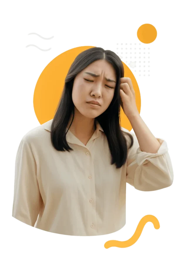 girl having headache